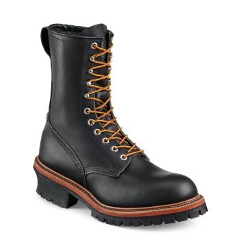 Red Wing LoggerMax 9-inch Soft Toe Mens Work Boots Black - Style 218